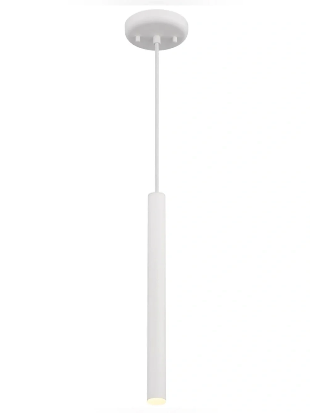 Ceiling Pendant Light Access Lighting Pipeline 1-Light Matte White Tubed LED
